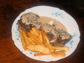 Sauce cr�meuse au poivre & filets de boeuf  