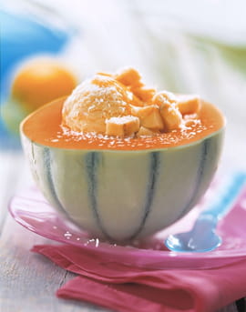 Coupe antillaise au melon philibon