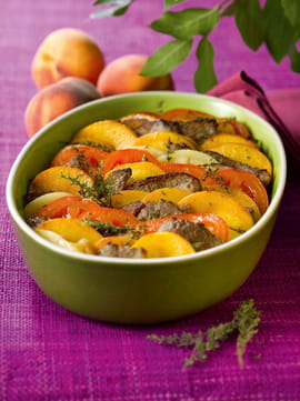  Tian d�agneau aux p�ches 