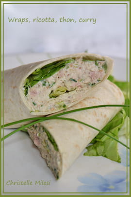 Wraps, ricotta, thon, curry
