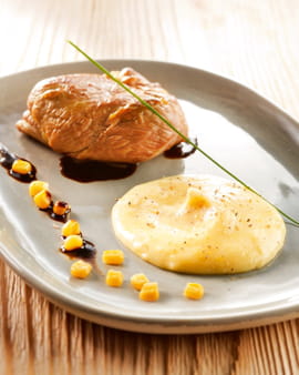 Filet d�agneau et sa pur�e de ma�s 