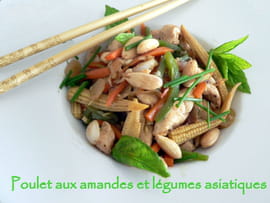 Poulet aux amandes et l�gumes asiatiques