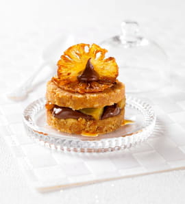 �cras� de Palets Bretons, chocolat et ananas caram�lis�