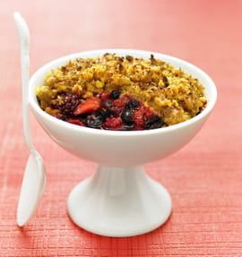 Crumble de fruits des bois express