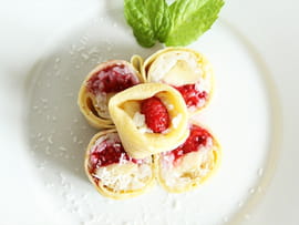 Maki aux framboises et aux bananes