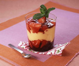 Verrine fruits rouges Cr�me br�l�e