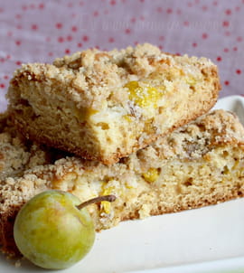 Crumble cake aux reines-claudes