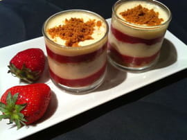 Verrine aux framboises et speculoos