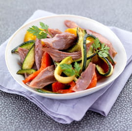 Salade de confit de canard aux l�gumes grill�s