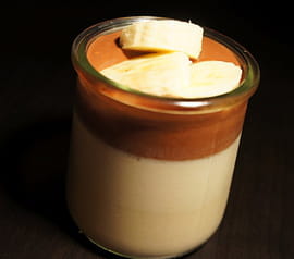 Cr�me de coco, coulis choco et banane 