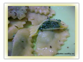 Raviolis maison farcis aux �pinards et � la ricotta