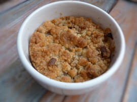 Crumble pommes et bananes caram�lis�es