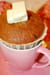 Muffin au caf� coeur blanc