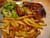 Poulet moutarde-miel et frites belges