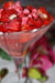 Soupe de fraises au cidre et pralines roses