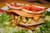Mille-feuille au rouget et aux l�gumes