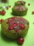 Financiers au th� vert et groseilles