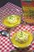 Iles flottantes au curcuma sur Soupe Froide de Poivron Doux & �pices Alvalle