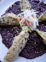 Ravioliroquois al mole poblano