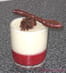 Mousse au fromage blanc sur gel�e de framboises