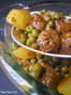 Mijot� de boulettes aux petits pois