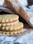Sabl�s ganache framboise et ganache caf�