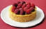Tarte aux framboises et au citron sur sabl� breton