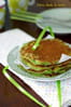 Pancakes � la pistache et aux fraises s�ch�es