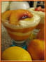 Verrines de p�che et cr�me mascarpone