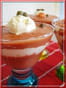 Verrines de tomate et cr�me mascarpone