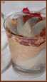 Verrine de poire et mousse de marron