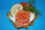Blinis de pommes de terre au saumon fum�