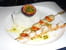 Saint-Jacques et gambas sauce vanille, coulis passion