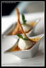 Cr�me br�l�e passion et sorbet au citron