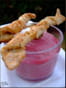 Cr�me de betterave et crackers au parmesan