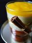 Tiramisu � l avocat sur baba au rhum, coulis mangue