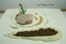 Filet mignon sauce rhubarbe et pur�e de chou-fleur