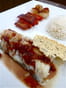 Cabillaud sauce cranberries et l�gumes caram�lis�s 
