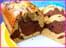 Cake marbr� chocolat-caramel
