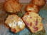 Muffins ti�des aux lardons, ch�vre et ciboulette