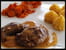 Joue de porc, cr�me d ail et pommes fondantes