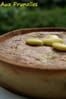 Tarte aux p�ches, biscuit et drag�es