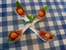 Billes de melon dans un �crin de saumon