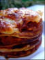 Millefeuille de mini-cr�pes tomates et mozarella