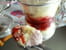 Petits pots fa�on roul� aux fraises
