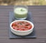 Tartare de tomate coeur de boeuf, past�que et c�pres