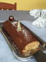 B�che de No�l chocolat et cr�me aux marrons