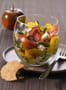 Verrine fra�cheur aux tomates, courgettes et graines germ�es