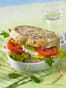 Sandwich aux tomates et au ch�vre