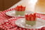 Panna cotta au th� matcha et aux fraises